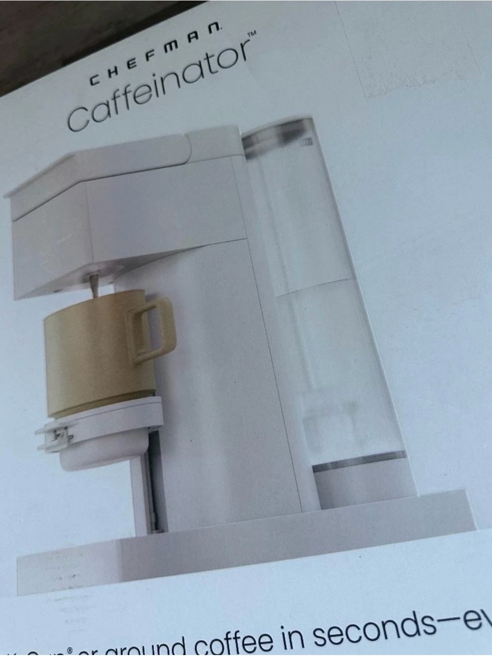 Chefman Caffeinator Single-Serve Coffee Maker - White